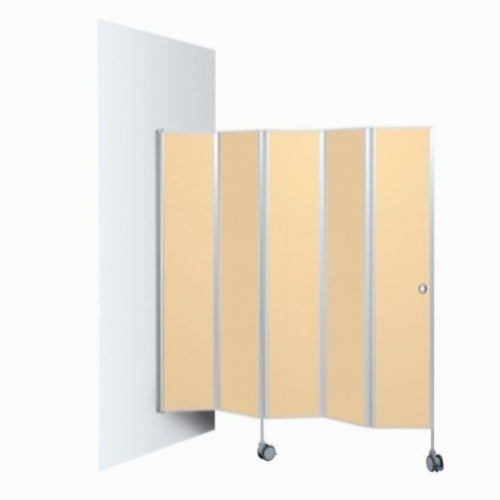 Væghængt skillevæg med 5 paneler, 145 cm