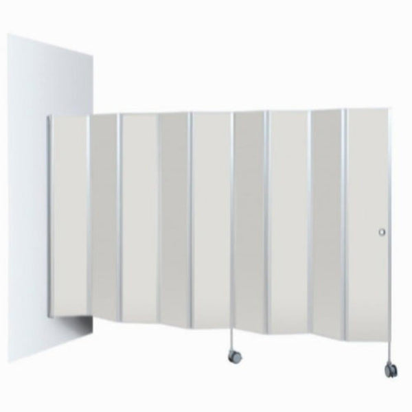 Væghængt skillevæg med 9 paneler, 145 cm