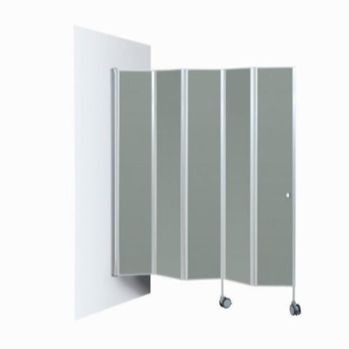 Væghængt skillevæg med 5 paneler, 165 cm