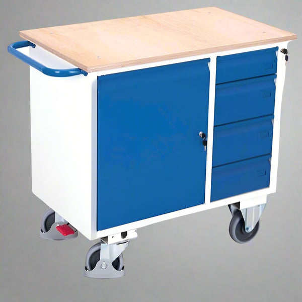 Værkstedsvogn, 1 skab, 4 skuffer
