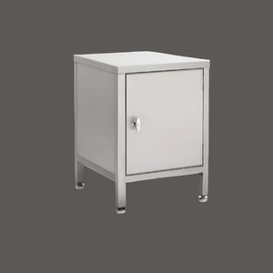 Rustfri skab med 1 låge og 3 justerbare hylder, Model CTS 1500 600 x 400 x 1500/1650 mm