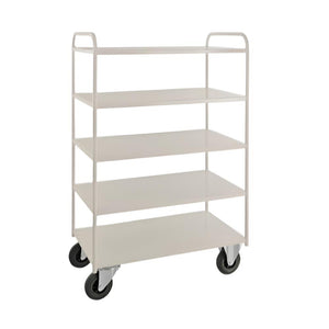 Pulverlakeret kørebord i 5 plan, 975x550x1465, 400kg, 4145