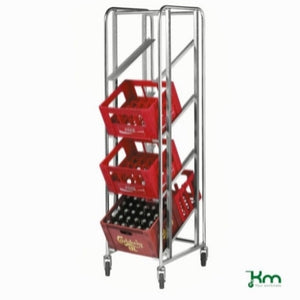 Indstiksvogn med skrå hylder, 435x585x1880, 150kg, 165DK