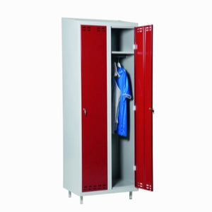 Garderobeskab 2 sektioner m. 2 låger, 700x550x1830/1920