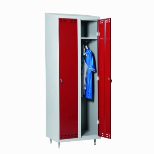 Garderobeskab 2 sektioner m. 2 låger, 700x550x1830/1920