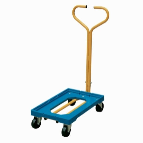 Rulleplade i plast med stang, 620x420x150, 250kg, PD250C