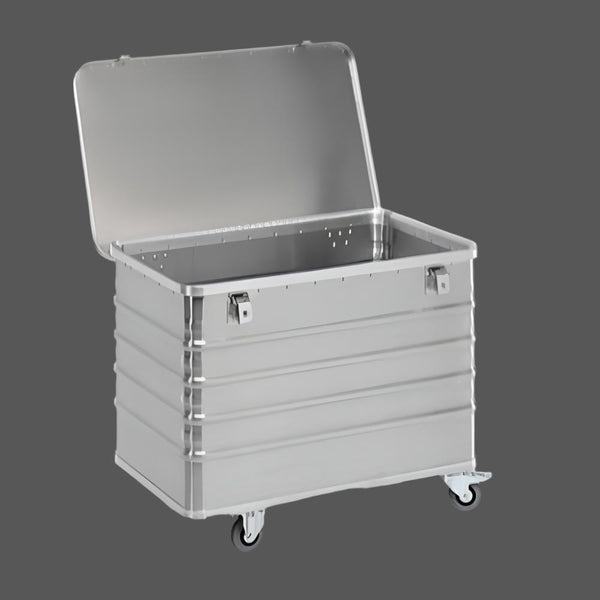 Aluminiums Transportvogn med låg, 760x605x745mm