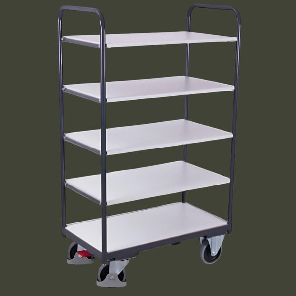 ESD Etagevogn m/ 5 hylder, 1060x700x1530mm, 250kg