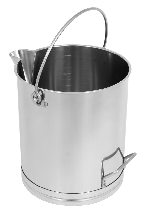 Rustfri Medico syrefast spand, 10 liter.