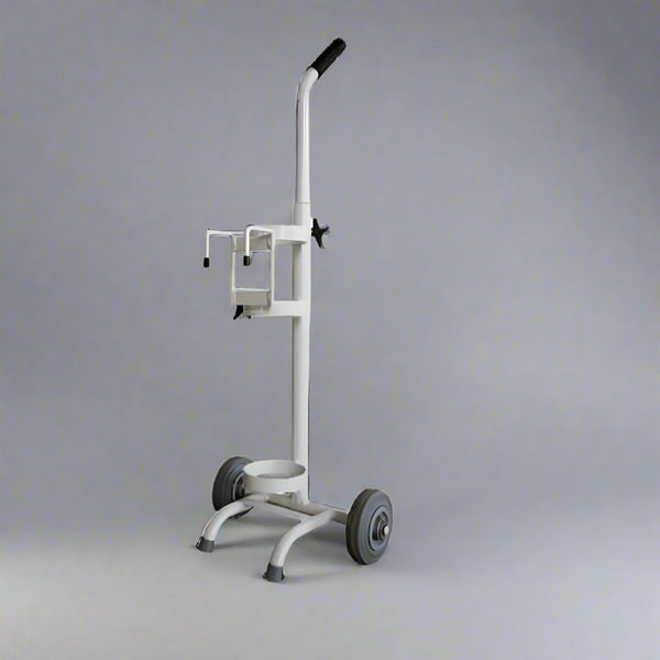 Iltflaskeholder / Iltbombevogn, stål/chrom